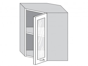 1.60.3у Шкаф настенный (h=720) угловой на 600мм со стекл. дверцей в Усть-Катаве - ust-katav.magazin-mebel74.ru | фото