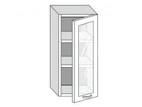 19.40.3 Шкаф настенный (h=913) на 400мм с 1-ой стекл. дверцей в Усть-Катаве - ust-katav.magazin-mebel74.ru | фото