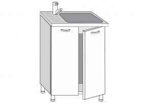 2.60.2мн Шкаф-стол на 600мм под накладную мойку с 2-мя дверцами в Усть-Катаве - ust-katav.magazin-mebel74.ru | фото