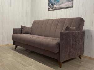 Диван Престиж-3 НПБ, велюр Sensey Dusty plum в Усть-Катаве - ust-katav.magazin-mebel74.ru | фото