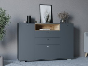 Комод Ланс К303 графит/дуб бунратти в Усть-Катаве - ust-katav.magazin-mebel74.ru | фото