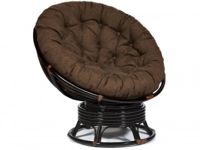 Кресло-качалка Papasan w 23/01 B с подушкой Antique brown, ткань Коричневый в Усть-Катаве - ust-katav.magazin-mebel74.ru | фото