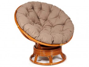 Кресло-качалка Papasan w 23/01 B с подушкой Cognac, экошерсть Коричневый в Усть-Катаве - ust-katav.magazin-mebel74.ru | фото