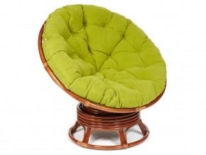 Кресло-качалка Papasan w 23/01 B с подушкой Pecan, флок Олива в Усть-Катаве - ust-katav.magazin-mebel74.ru | фото