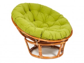 Кресло Papasan 23/01 W с подушкой Cognac, флок Олива в Усть-Катаве - ust-katav.magazin-mebel74.ru | фото