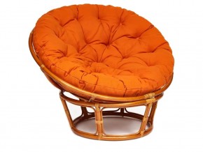 Кресло Papasan 23/01 W с подушкой Cognac, ткань Оранжевый в Усть-Катаве - ust-katav.magazin-mebel74.ru | фото