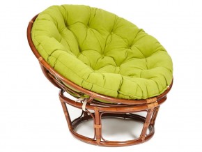 Кресло Papasan 23/01 W с подушкой Pecan, флок Олива в Усть-Катаве - ust-katav.magazin-mebel74.ru | фото