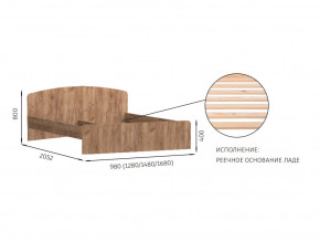 Кровать 1400х2000 с низкой ножной спинкой Эконика в Усть-Катаве - ust-katav.magazin-mebel74.ru | фото