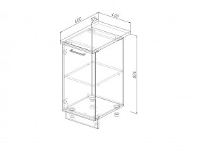 Н 40 Модуль нижний Без Столешницы МН 40 в Усть-Катаве - ust-katav.magazin-mebel74.ru | фото