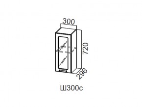 Ш300с/720 Шкаф навесной 300/720 (со стеклом) в Усть-Катаве - ust-katav.magazin-mebel74.ru | фото