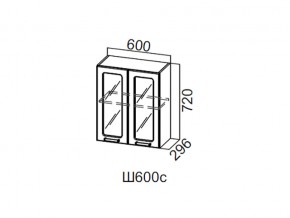 Ш600с/720 Шкаф навесной 600/720 (со стеклом) в Усть-Катаве - ust-katav.magazin-mebel74.ru | фото