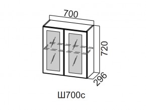 Ш700с/720 Шкаф навесной 700/720 (со стеклом) в Усть-Катаве - ust-katav.magazin-mebel74.ru | фото