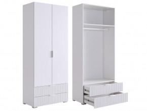 Шкаф двухдверный 108.01 Зефир белый в Усть-Катаве - ust-katav.magazin-mebel74.ru | фото