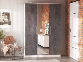 Шкаф трехстворчатый Морис цемент темный в Усть-Катаве - ust-katav.magazin-mebel74.ru | фото